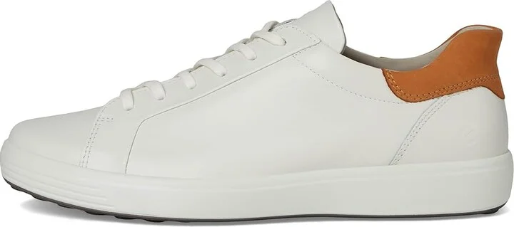 ECCO Soft 7 Easy Slip Sneaker Men's Shoes White/Lion : EU 41 (US Men's 7-7.5) M, Leather - Image 6