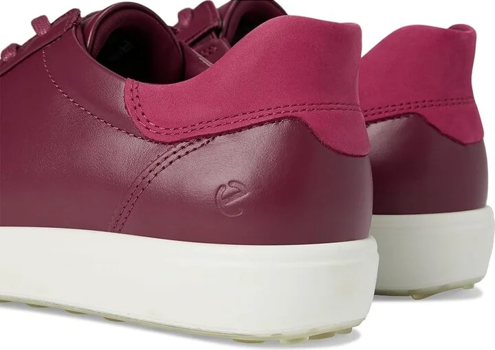 ECCO Soft 7 Easy Slip Sneaker Women's Shoes Dark Ruby/Red Plum Nubuck : EU 35 (US Women's 4-4.5) M, Leather - Image 7