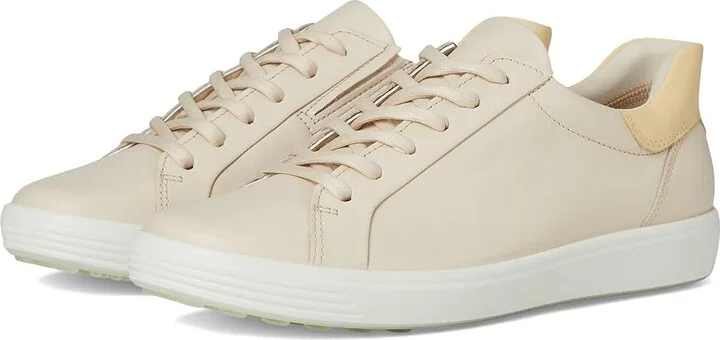 ECCO Soft 7 Easy Slip Sneaker Women's Shoes Limestone/Straw : EU 42 (US Women's 11-11.5) M, Leather