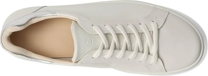 ECCO Soft 7 Easy Slip Sneaker Women's Shoes White/Pure Silver : EU 36 (US Women's 5-5.5) M, Leather - Image 2