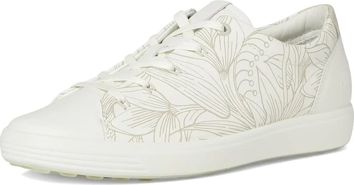 ECCO Soft 7 Floral Sneaker Women's Shoes White Floral : EU 35 (US Women's 4-4.5) M, Leather - Image 5