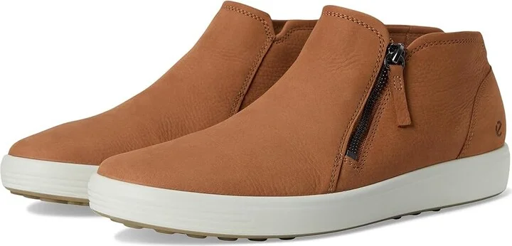 ECCO Soft 7 Low Cut Zip Bootie Women's Shoes Cashmere : EU 35 (US Women's 4-4.5) M, Leather