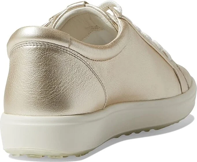 ECCO Soft 7 Monochromatic 2.0 Sneaker Women's Shoes Pure White Gold : EU 36 (US Women's 5-5.5) M, Leather - Image 4