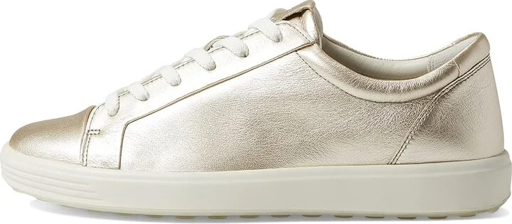 ECCO Soft 7 Monochromatic 2.0 Sneaker Women's Shoes Pure White Gold : EU 36 (US Women's 5-5.5) M, Leather - Image 6