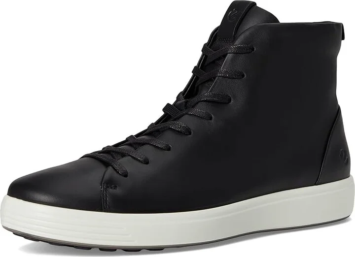 ECCO Soft 7 Premier High-Top Sneakers Men's Shoes Black : EU 42 (US Men's 8-8.5) M, Leather - Image 5