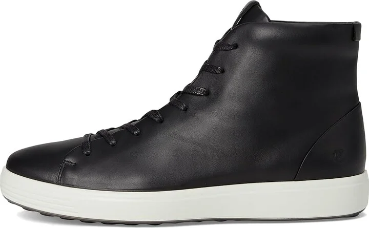 ECCO Soft 7 Premier High-Top Sneakers Men's Shoes Black : EU 42 (US Men's 8-8.5) M, Leather - Image 6