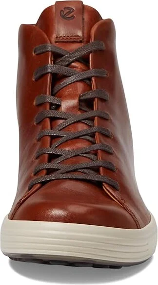ECCO Soft 7 Premier High-Top Sneakers Men's Shoes Cognac : EU 43 (US Men's 9-9.5) M, Leather - Image 2