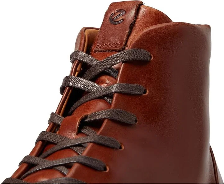 ECCO Soft 7 Premier High-Top Sneakers Men's Shoes Cognac : EU 43 (US Men's 9-9.5) M, Leather - Image 5