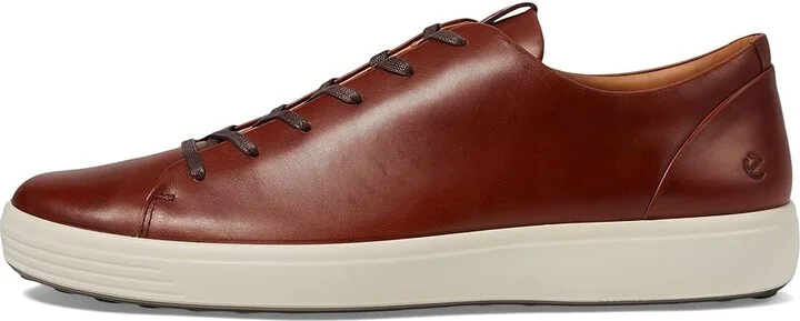 ECCO Soft 7 Premier Sneakers Men's Shoes Cognac : EU 39 (US Men's 5-5.5) M, Leather - Image 6