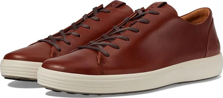 ECCO Soft 7 Premier Sneakers Men's Shoes Cognac : EU 39 (US Men's 5-5.5) M, Leather