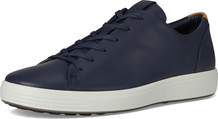 ECCO Soft 7 Premier Sneakers Men's Shoes Marine : EU 45 (US Men's 11-11.5) M, Leather - Image 5