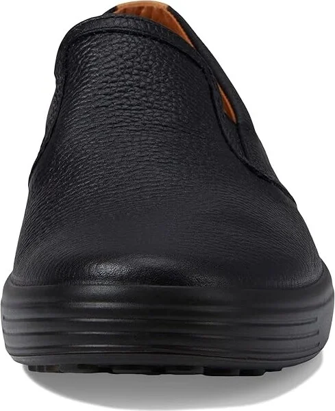 ECCO Soft 7 Slip-On 2.0 Perforated Men's Shoes Black/Lion : EU 39 (US Men's 5-5.5) M, Leather - Image 5