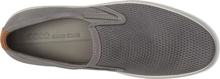 ECCO Soft 7 Slip-On 2.0 Perforated Men's Shoes Wild Dove/Lion : EU 39 (US Men's 5-5.5) M, Leather - Image 2