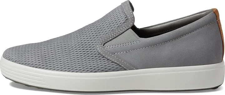 ECCO Soft 7 Slip-On 2.0 Perforated Men's Shoes Wild Dove/Lion : EU 39 (US Men's 5-5.5) M, Leather - Image 6