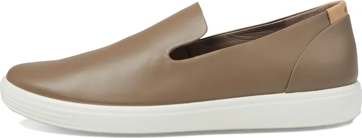 ECCO Soft 7 Slip-On Sneaker Women's Shoes Taupe/Powder : EU 35 (US Women's 4-4.5) M, Leather - Image 6