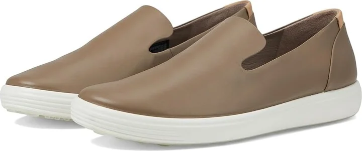 ECCO Soft 7 Slip-On Sneaker Women's Shoes Taupe/Powder : EU 35 (US Women's 4-4.5) M, Leather