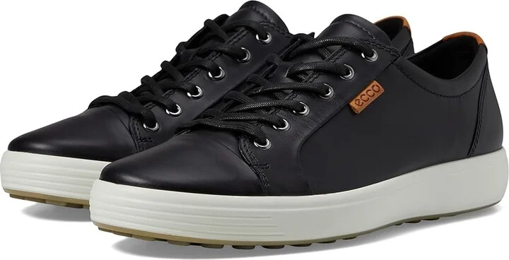 ECCO Soft 7 Sneaker Men's Lace up casual Shoes Black : EU 39 (US Men's 5-5.5) M, Leather
