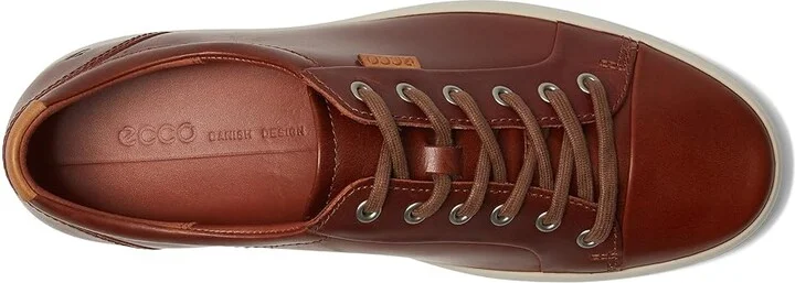 ECCO Soft 7 Sneaker Men's Lace up casual Shoes Cognac 1 : EU 43 (US Men's 9-9.5) M, Leather - Image 2