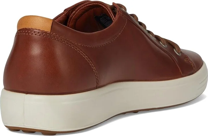 ECCO Soft 7 Sneaker Men's Lace up casual Shoes Cognac 1 : EU 43 (US Men's 9-9.5) M, Leather - Image 4