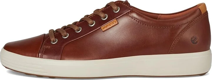 ECCO Soft 7 Sneaker Men's Lace up casual Shoes Cognac 1 : EU 43 (US Men's 9-9.5) M, Leather - Image 6