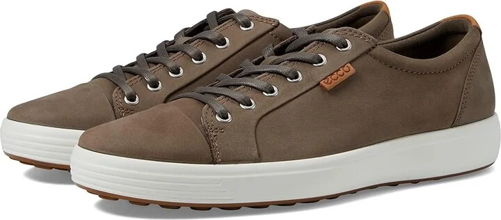 ECCO Soft 7 Sneaker Men's Lace up casual Shoes Dark Clay/Lion : EU 39 (US Men's 5-5.5) M, Leather