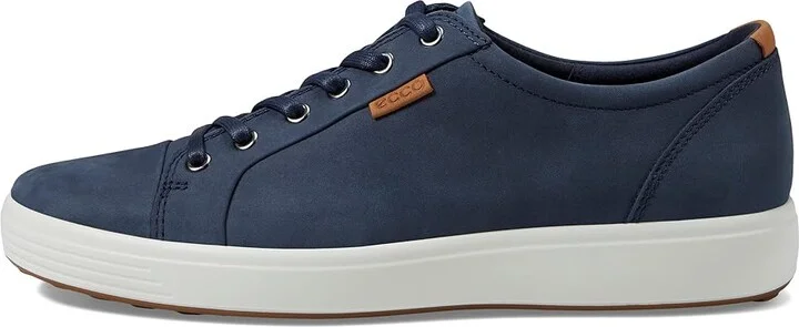 ECCO Soft 7 Sneaker Men's Lace up casual Shoes Marine/Lion : EU 40 (US Men's 6-6.5) M, Leather - Image 6