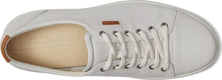 ECCO Soft 7 Sneaker Men's Lace up casual Shoes White/White : EU 44 (US Men's 10-10.5) M, Leather - Image 2