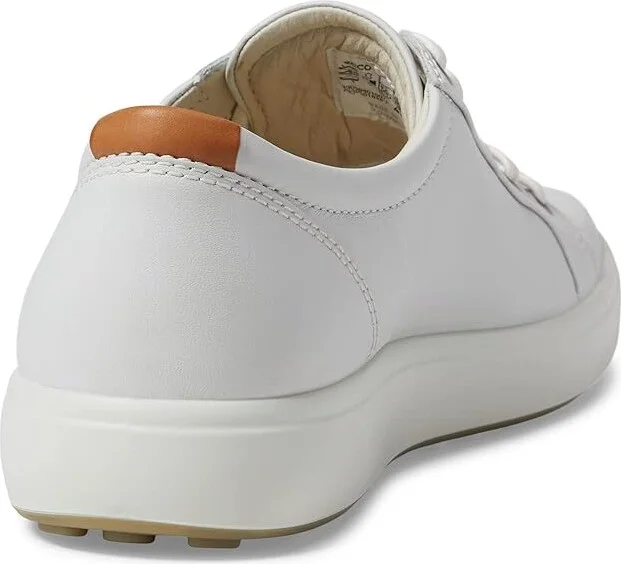 ECCO Soft 7 Sneaker Men's Lace up casual Shoes White/White : EU 44 (US Men's 10-10.5) M, Leather - Image 4