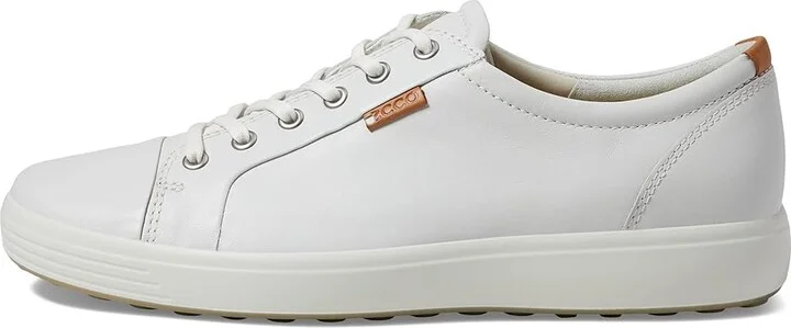 ECCO Soft 7 Sneaker Men's Lace up casual Shoes White/White : EU 44 (US Men's 10-10.5) M, Leather - Image 6