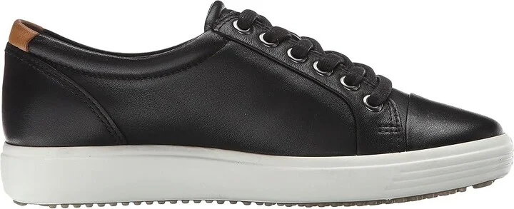 ECCO Soft 7 Sneaker Women's Lace up casual Shoes Black/Black : EU 35 (US Women's 4-4.5) M, Leather - Image 8