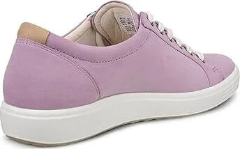 ECCO Soft 7 Sneaker Women's Lace up casual Shoes Lavender Mist : EU 39 (US Women's 8-8.5) M, Leather - Image 3