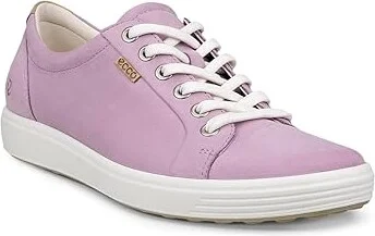 ECCO Soft 7 Sneaker Women's Lace up casual Shoes Lavender Mist : EU 39 (US Women's 8-8.5) M, Leather - Image 4