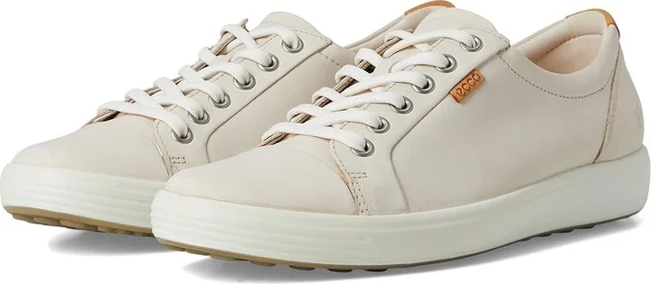ECCO Soft 7 Sneaker Women's Lace up casual Shoes Limestone Nubuck : EU 38 (US Women's 7-7.5) M