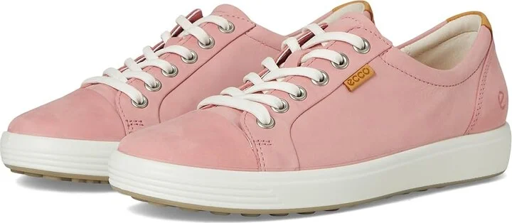 ECCO Soft 7 Sneaker Women's Lace up casual Shoes Old Rose Nubuck : EU 35 (US Women's 4-4.5) M