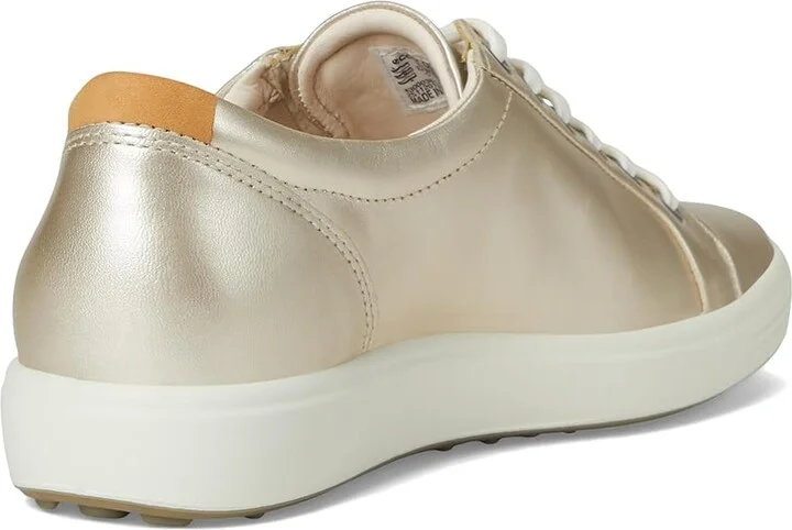 ECCO Soft 7 Sneaker Women's Lace up casual Shoes Pure White Gold : EU 36 (US Women's 5-5.5) M - Image 4