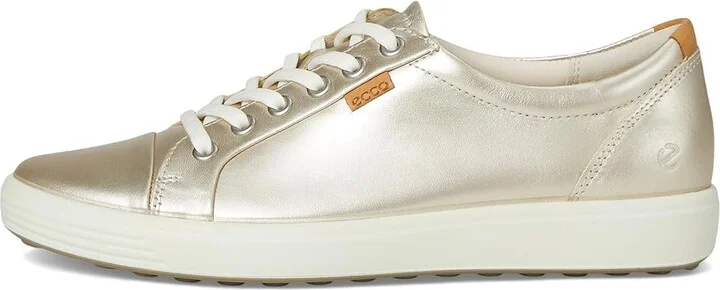 ECCO Soft 7 Sneaker Women's Lace up casual Shoes Pure White Gold : EU 36 (US Women's 5-5.5) M - Image 6