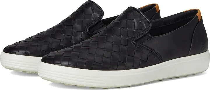 ECCO Soft 7 Woven Slip-On 3.0 Sneaker Women's Shoes Black : EU 38 (US Women's 7-7.5) M, Leather