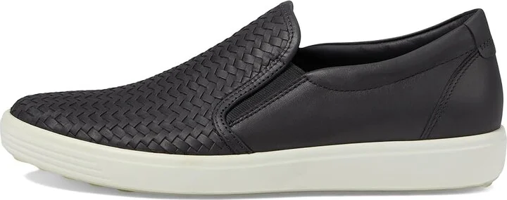 ECCO Soft 7 Woven Slip-On II Women's Shoes Black Cow Leather : EU 35 (US Women's 4-4.5) M - Image 7