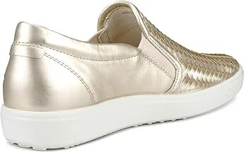 ECCO Soft 7 Woven Slip-On II Women's Shoes Pure White Gold : EU 35 (US Women's 4-4.5) M - Image 3