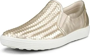 ECCO Soft 7 Woven Slip-On II Women's Shoes Pure White Gold : EU 35 (US Women's 4-4.5) M