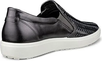 ECCO Soft 7 Woven Slip-On II Women's Shoes Silver Heavy : EU 40 (US Women's 9-9.5) M, Leather - Image 3