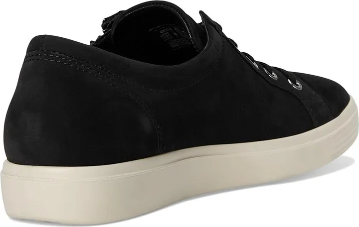 ECCO Soft Classic Lace Side Zip Sneaker Women's Shoes Black : EU 38 (US Women's 7-7.5) M, Leather - Image 4