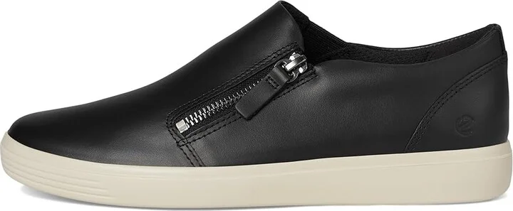 ECCO Soft Classic Side Zip Sneaker Women's Shoes Black : EU 36 (US Women's 5-5.5) M, Leather/Microfiber/Rubber - Image 6