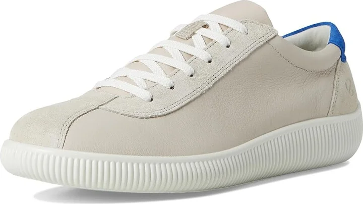 ECCO Soft Zero Lace Up Sneaker Men's Shoes Gravel : EU 45 (US Men's 11-11.5) D - Medium, Leather/Suede - Image 5
