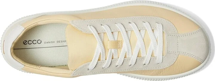 ECCO Soft Zero Lace Up Sneaker Women's Shoes Straw/Limestone : EU 42 (US Women's 11-11.5) M, Leather/Suede - Image 2