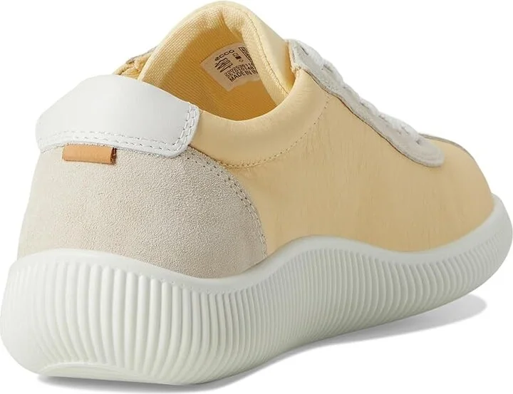 ECCO Soft Zero Lace Up Sneaker Women's Shoes Straw/Limestone : EU 42 (US Women's 11-11.5) M, Leather/Suede - Image 4