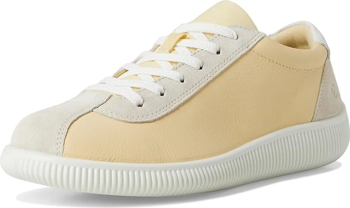ECCO Soft Zero Lace Up Sneaker Women's Shoes Straw/Limestone : EU 42 (US Women's 11-11.5) M, Leather/Suede - Image 5