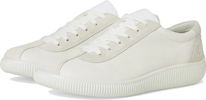 ECCO Soft Zero Men's Shoes White/Shadow White : EU 47 (US Men's 13-13.5) D - Medium, Leather