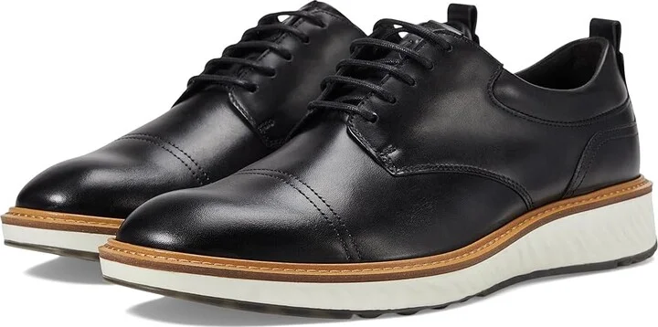 ECCO ST.1 Hybrid Cap Toe Oxford Men's Shoes Black : EU 39 (US Men's 5-5.5) D - Medium, Leather