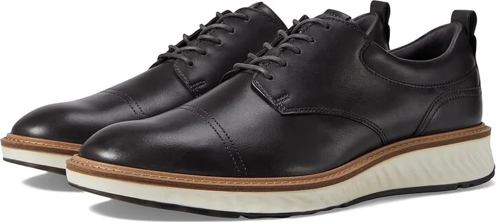 ECCO ST.1 Hybrid Cap Toe Oxford Men's Shoes Magnet : EU 39 (US Men's 5-5.5) D - Medium, Leather